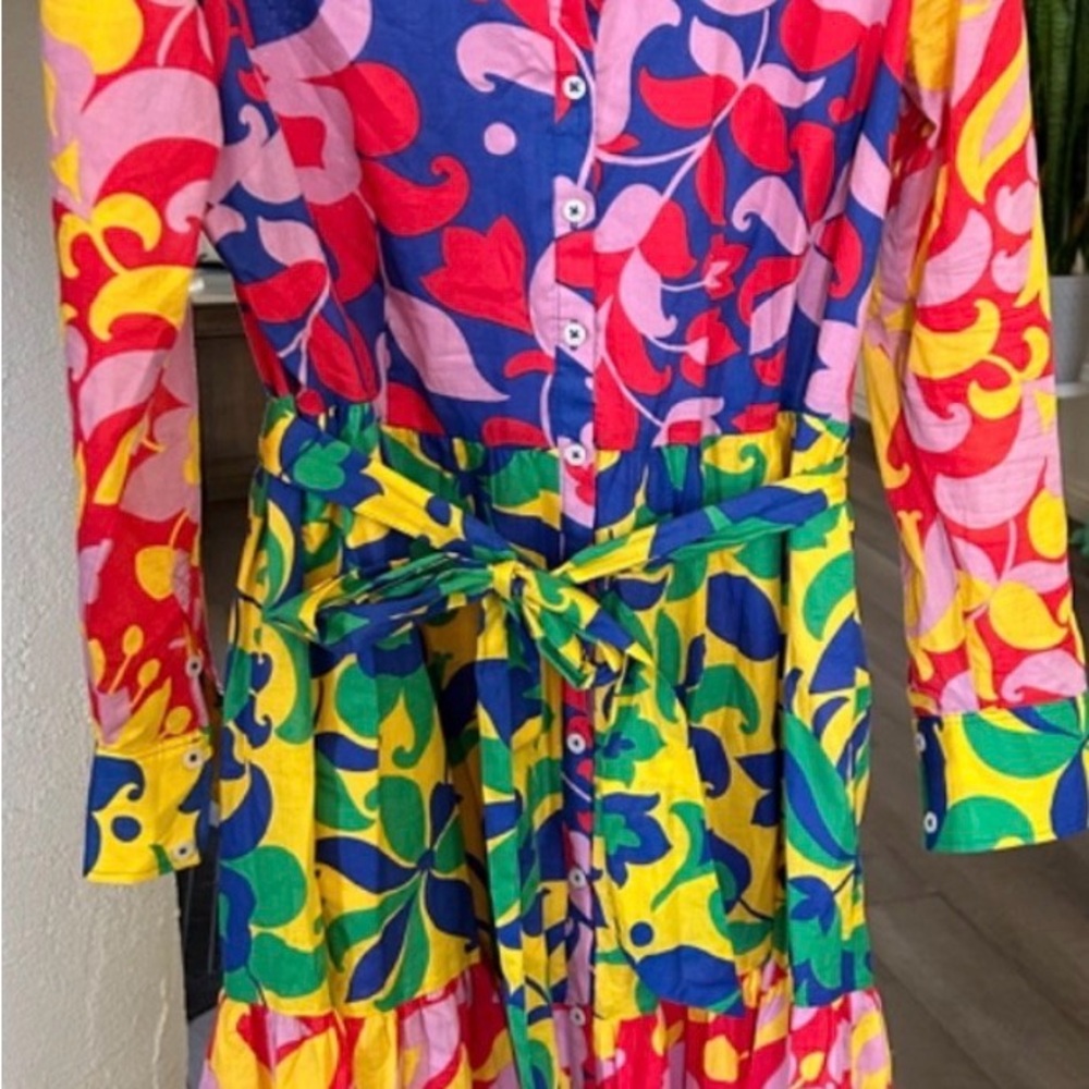 Boden - RARE Cotton Floral Maxi Shirt Dress